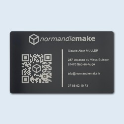 Carte de visite en métal
